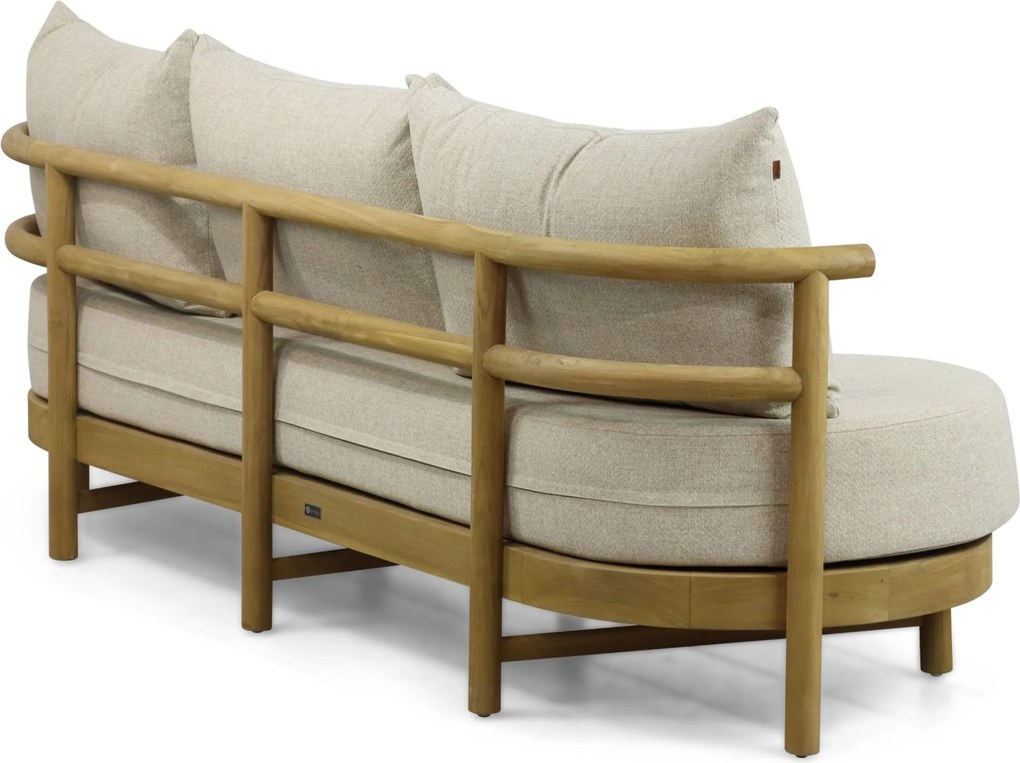 Stoel en Bank Loungeset 5 personen Teak Old teak greywash  Santika Furniture Santika