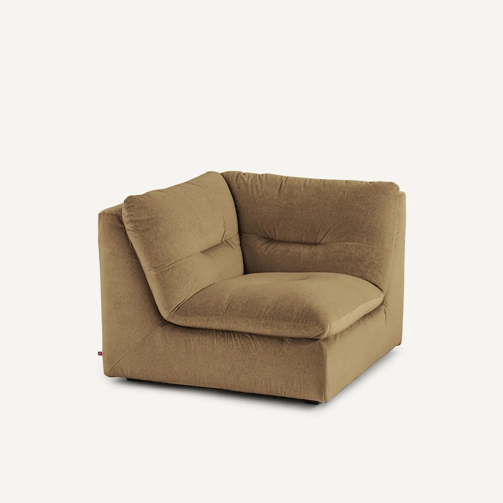 Modulaire 90° hoek in linnen fluweel, GIULIANO