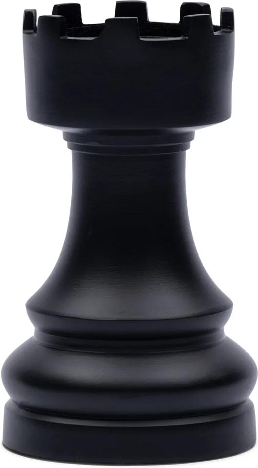 Rivièra Maison - Chess Play Tower Candle Holder - Kleur: zwart