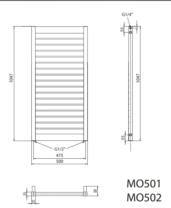 Sapho Mateo radiator wit 50x105cm 508W