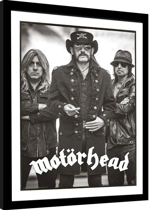 Ingelijste poster Motorhead - Groupe Noir et Blanc