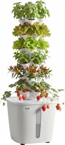 VEVOR Hydroponische Toren, 30 Pods, 6-laags Hydroponische Toren, Hydroponisch Kweeksysteem Kit met App Bediening, 20L Watertank &amp; Pomp, Hydroponische Toren, Hydroponisch Kweken van Kruiden, Fruit &amp; Groenten