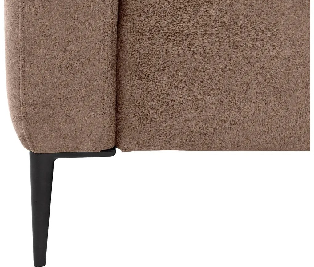 Goossens Key West bruin, micro leer, 2,5-zits, modern design