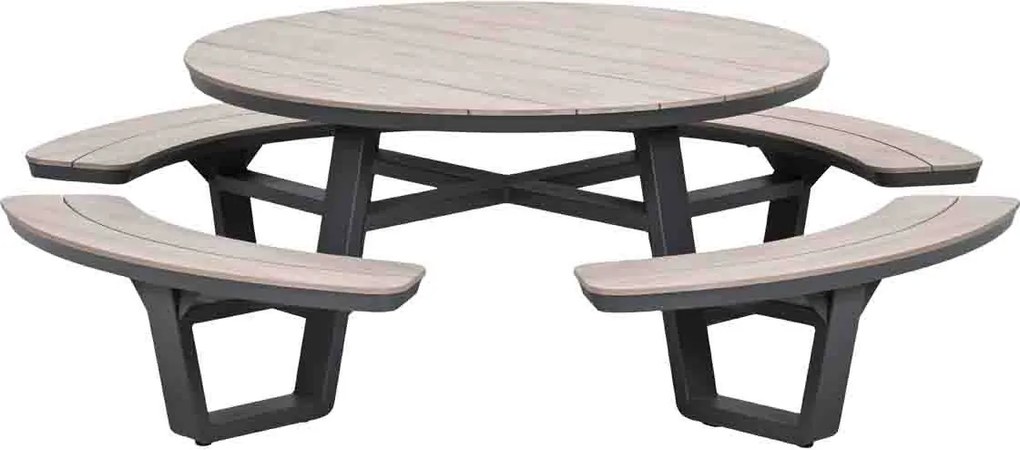 Garden Impressions Sarria picknick set Ø148 x 75 - donker grijs