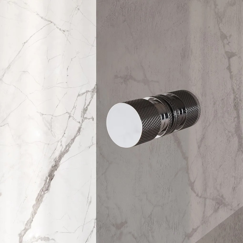 Brauer Void Carving profielloze nisdeur 140cm met draaideur 70cm aan muur chroom