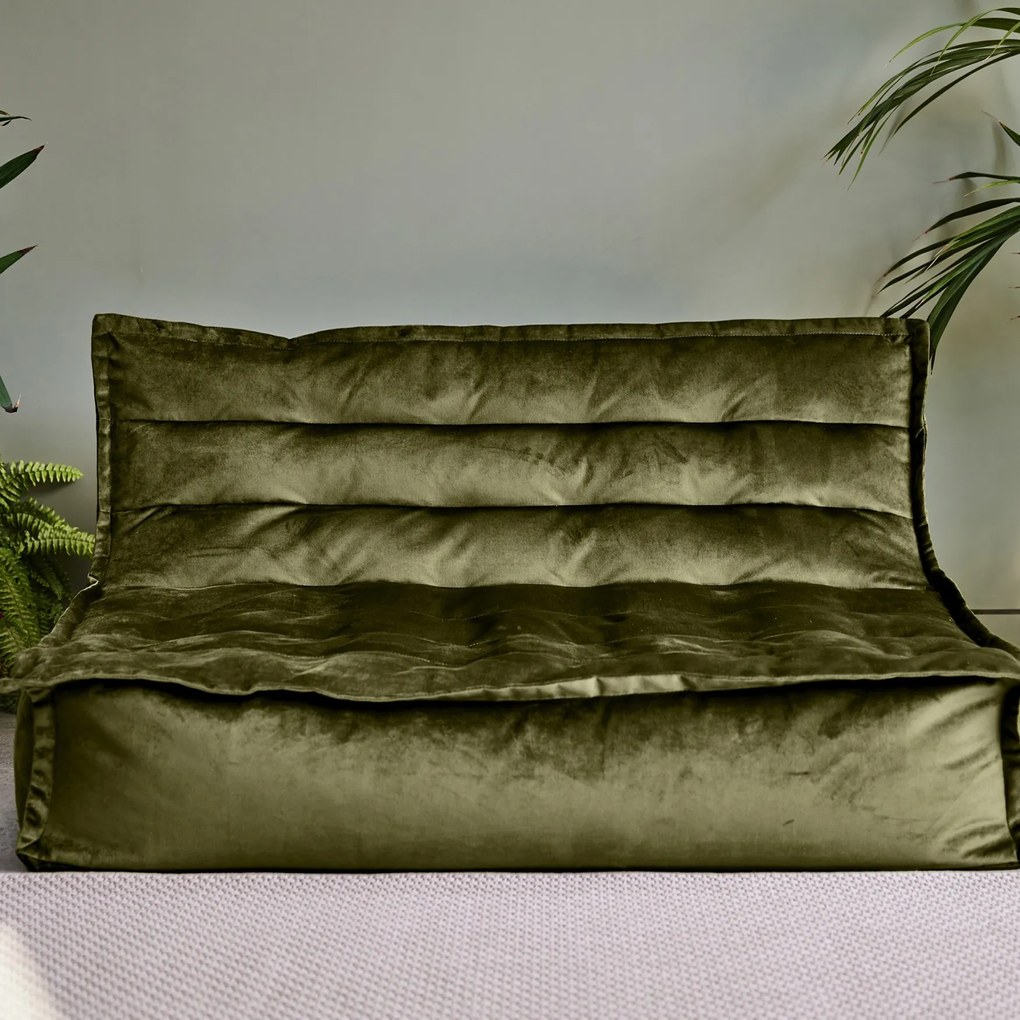 Cloudy Velvet Zitzak - Olive