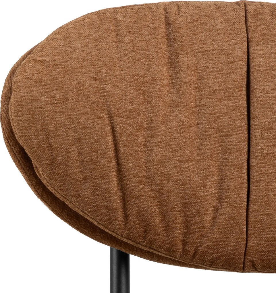 SOPHIA Terracotta (Apia 272)/zwart onderstel - RELAXFAUTEUIL STOEL VOOR DE WOONKAMER/HET KANTOOR MET BEKLEDING