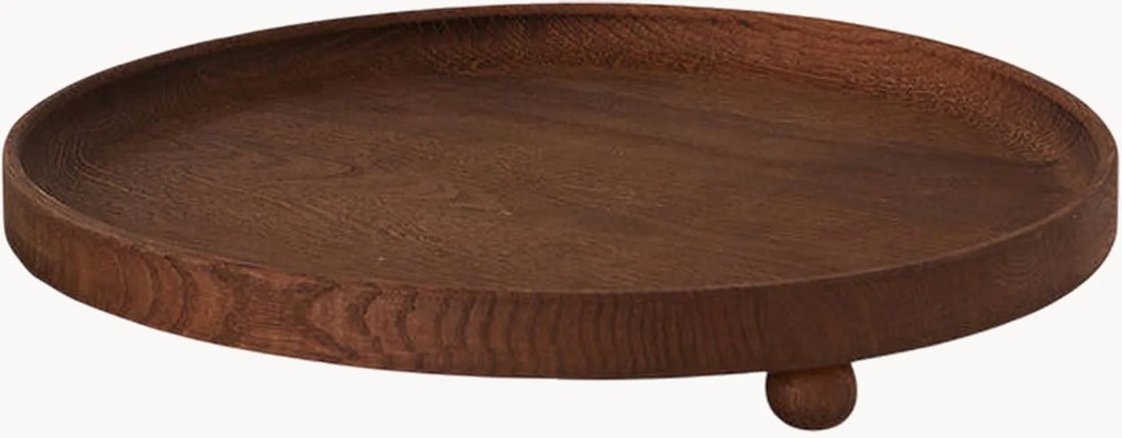 Rond dienblad Inka van eikenhout