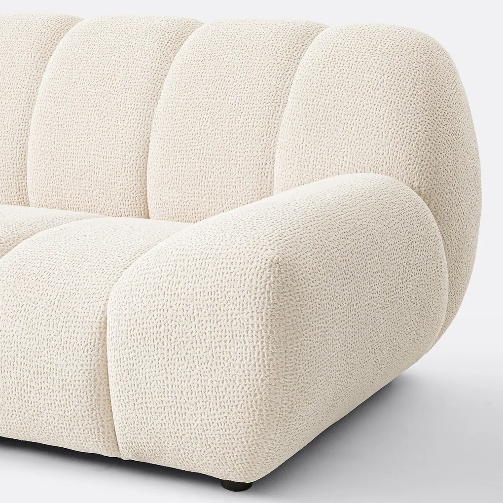 Hoekbank links, reliëfstof, Nuria