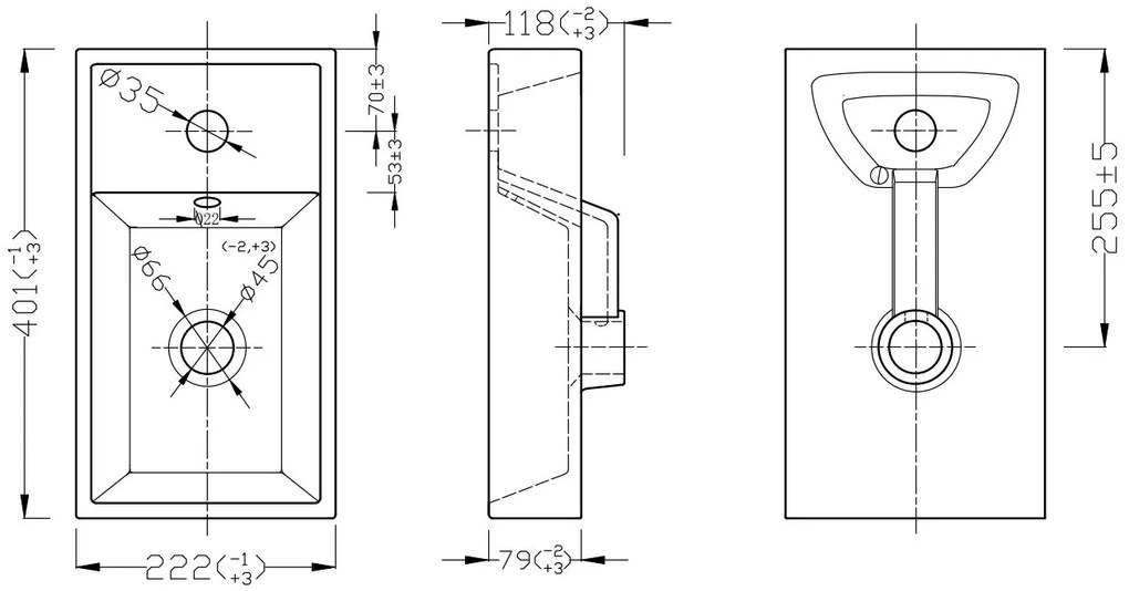 Comad Vedea keramische fontein 40x22cm met kraangat wit glans