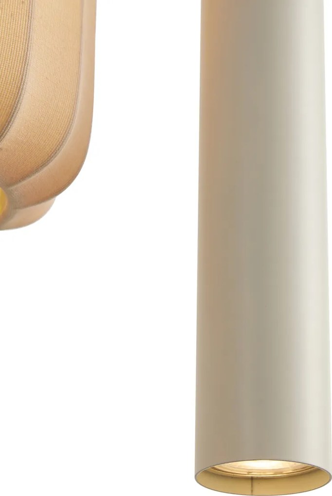 Japandi hanglamp beige 7-lichts - Pluni Tuba