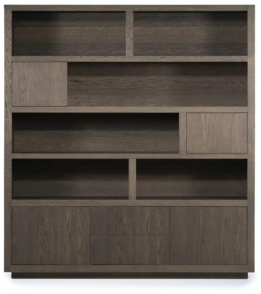 Vakkenkast Bruin Eiken 200 Cm - 200x42x220cm.