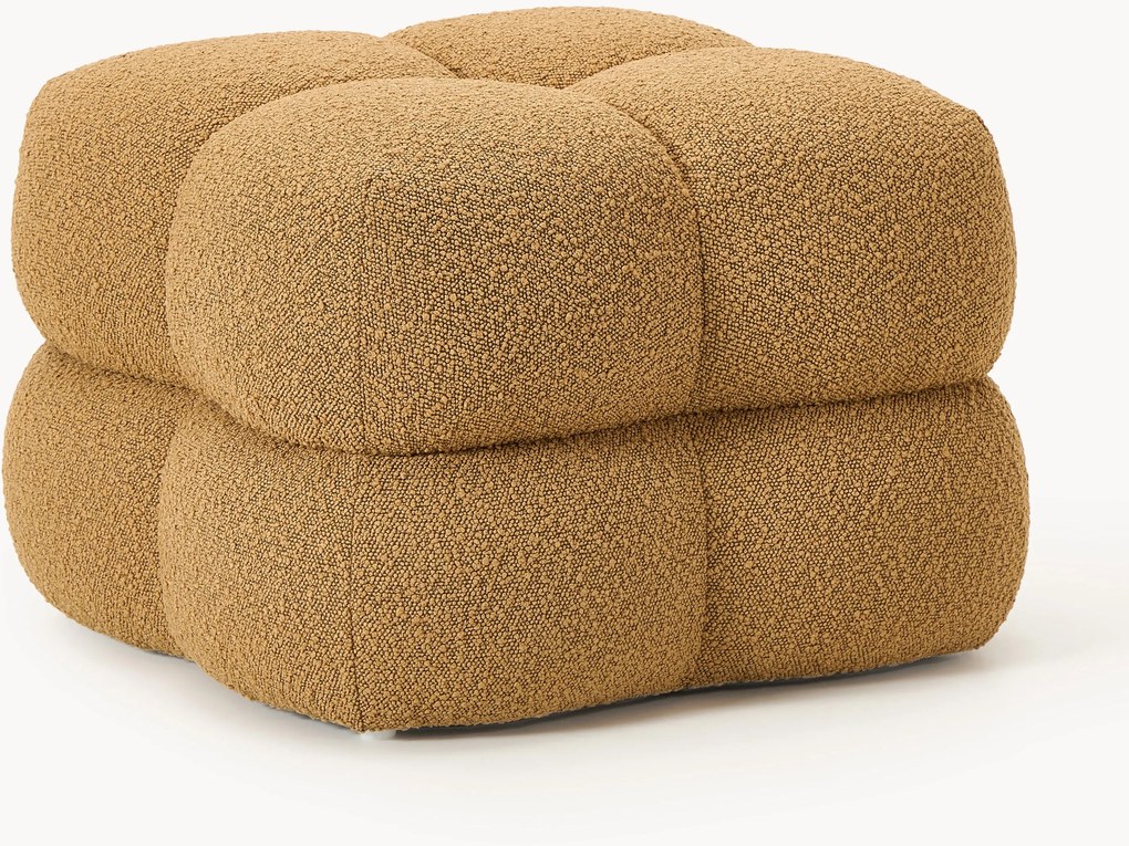 Bouclé beklede poef Ellie