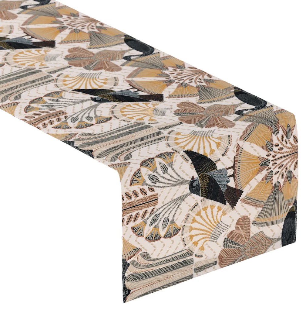 Dekoria Rechthoekige tafelloper, beige-bruin, 40 x 130 cm