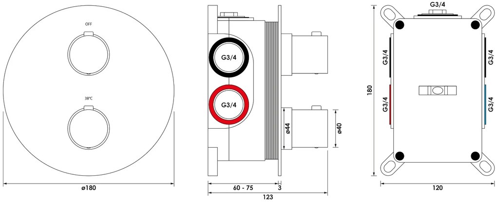 Brauer Gunmetal Edition thermostatische inbouw regendouche met 3 standen handdouche, rechte muurarm, glijstang en hoofddouche 20cm set 91 gunmetal geborsteld PVD