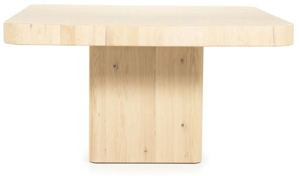 Eleonora Harmonie Robuuste Eettafel Naturel Eiken Vierkant - 140 X 140cm.