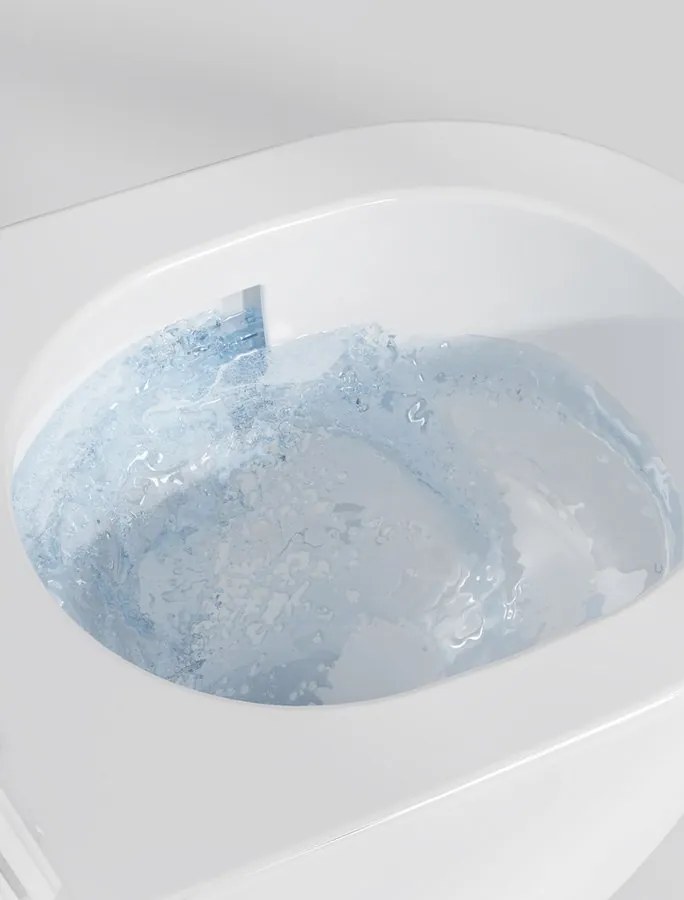 Bruckner Luna randloos hangend toilet met tornado flush wit glans