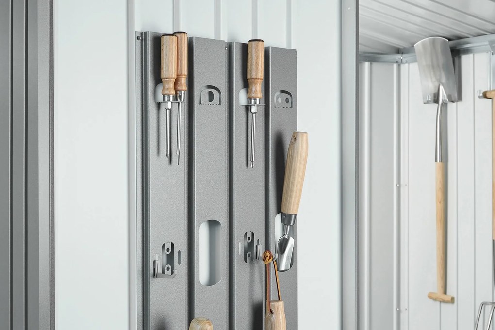 Biohort metalen tuinkast 155x83 cm. met bodemprofiel - Donkergrijs Metallic