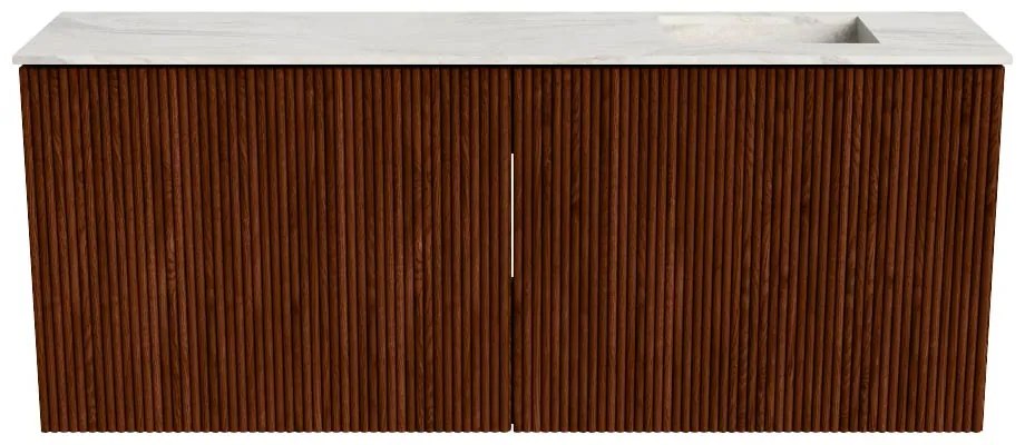 Mondiaz Joya DLux 100cm toiletmeubel ruby met wastafel faye rechts 1 kraangat ostra