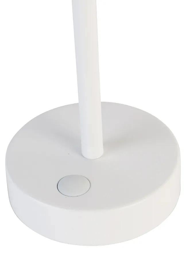 Buitenlamp Tafellamp wit incl. LED oplaadbaar met touch dimmer - Renata Design IP44 Buitenverlichting Lamp