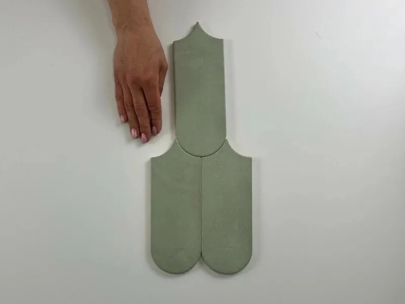 Jabo Alure wandtegel licht groen visschub 8x21.5cm