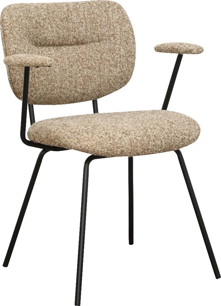 Moderne Eetkamerstoel Met Armleuningen Beige