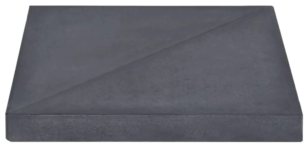 vidaXL Parasolvoetplaat vierkant 15 kg graniet zwart