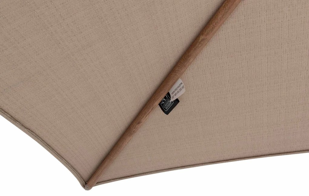 4 Seasons Outdoor Vivenda parasol met wood look frame en zandkleurig doek 270 x 270 cm  Parasol    beige weerbestendig