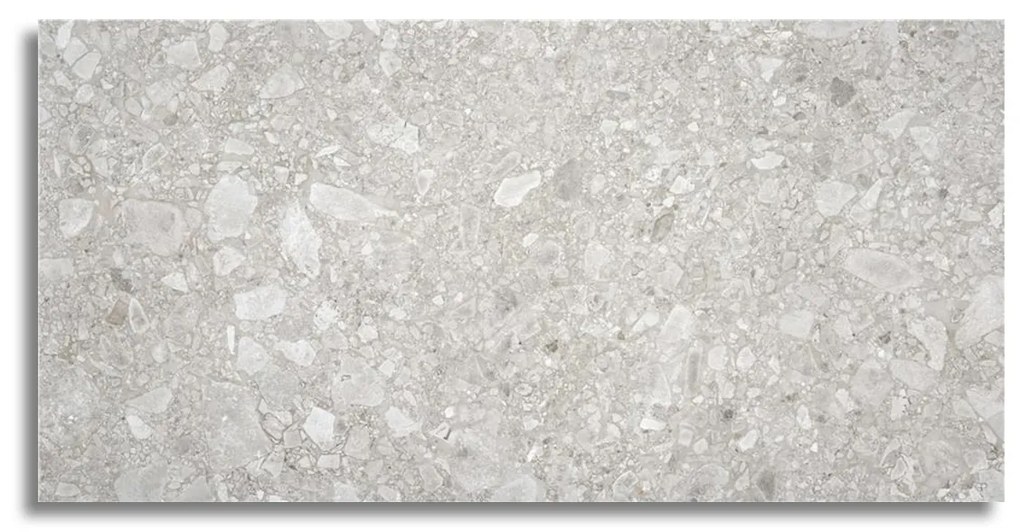 Vloertegel 60x120 Cm Terrazzo Rock Licht Grijs N56