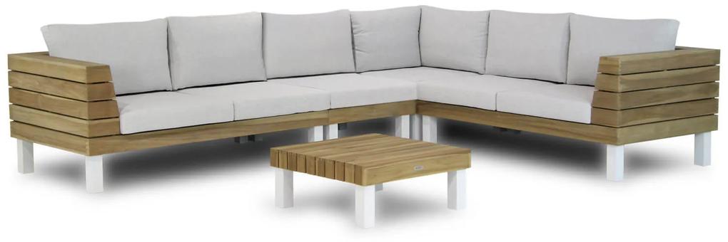 Hoek loungeset  Teak Old teak greywash 6 personen Lifestyle Garden Furniture Seashore