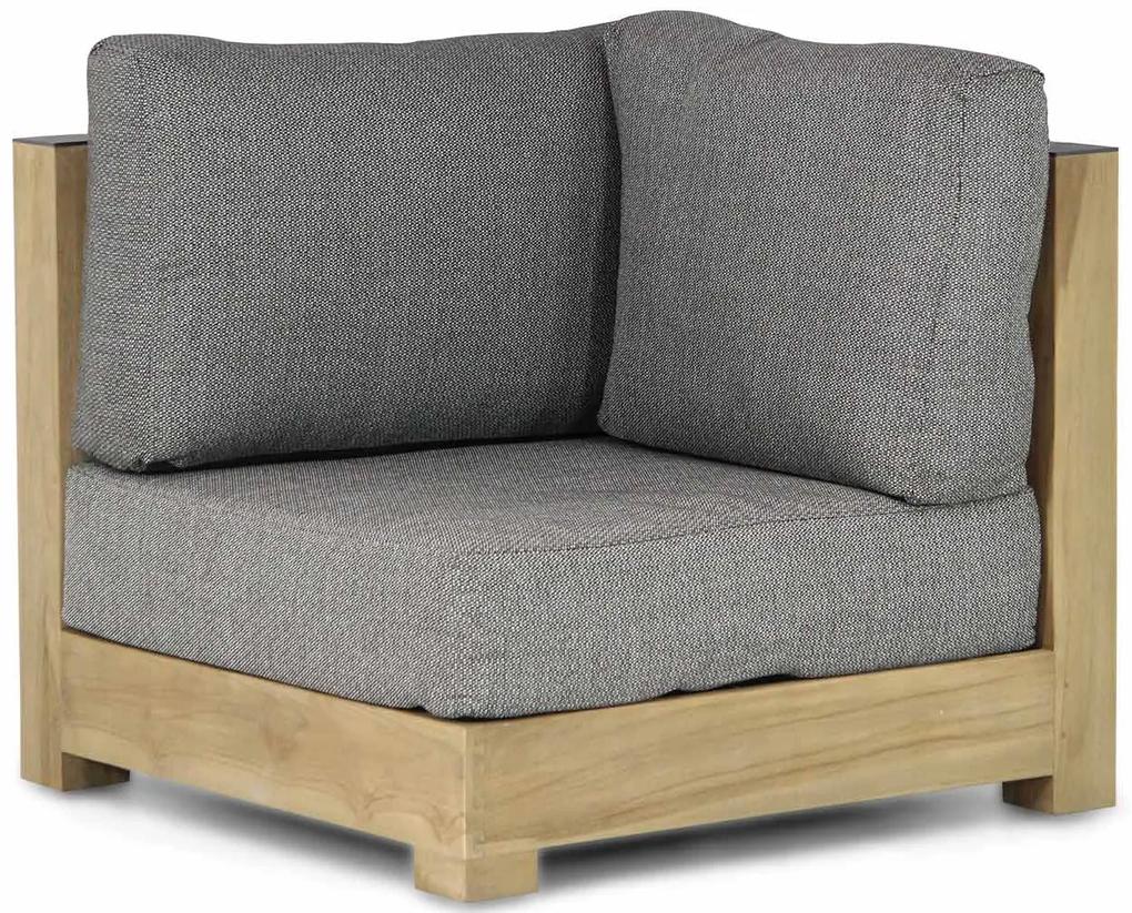 Hoek loungeset  Teak Old teak greywash 5 personen Santika Furniture Santika