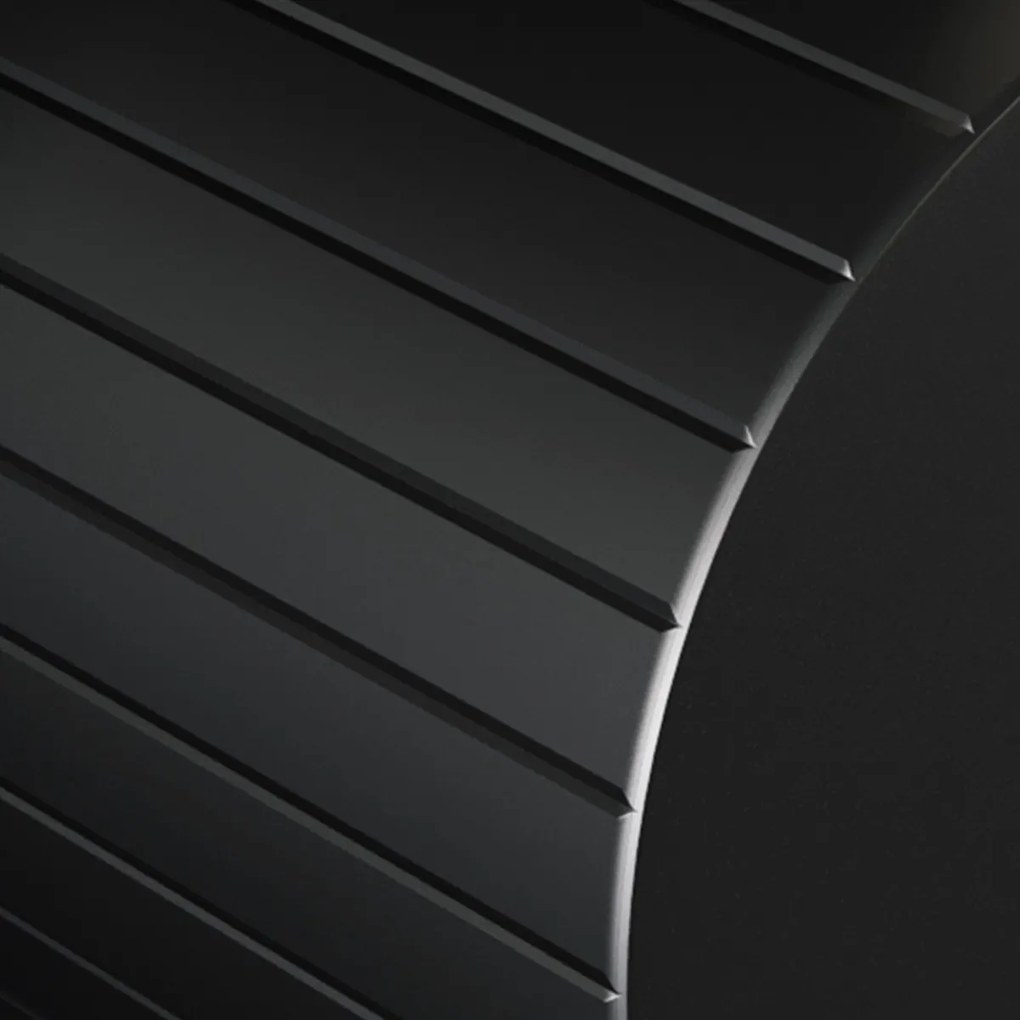 Brauer Stripe 3-weg inbouwthermostaat rond zwart mat