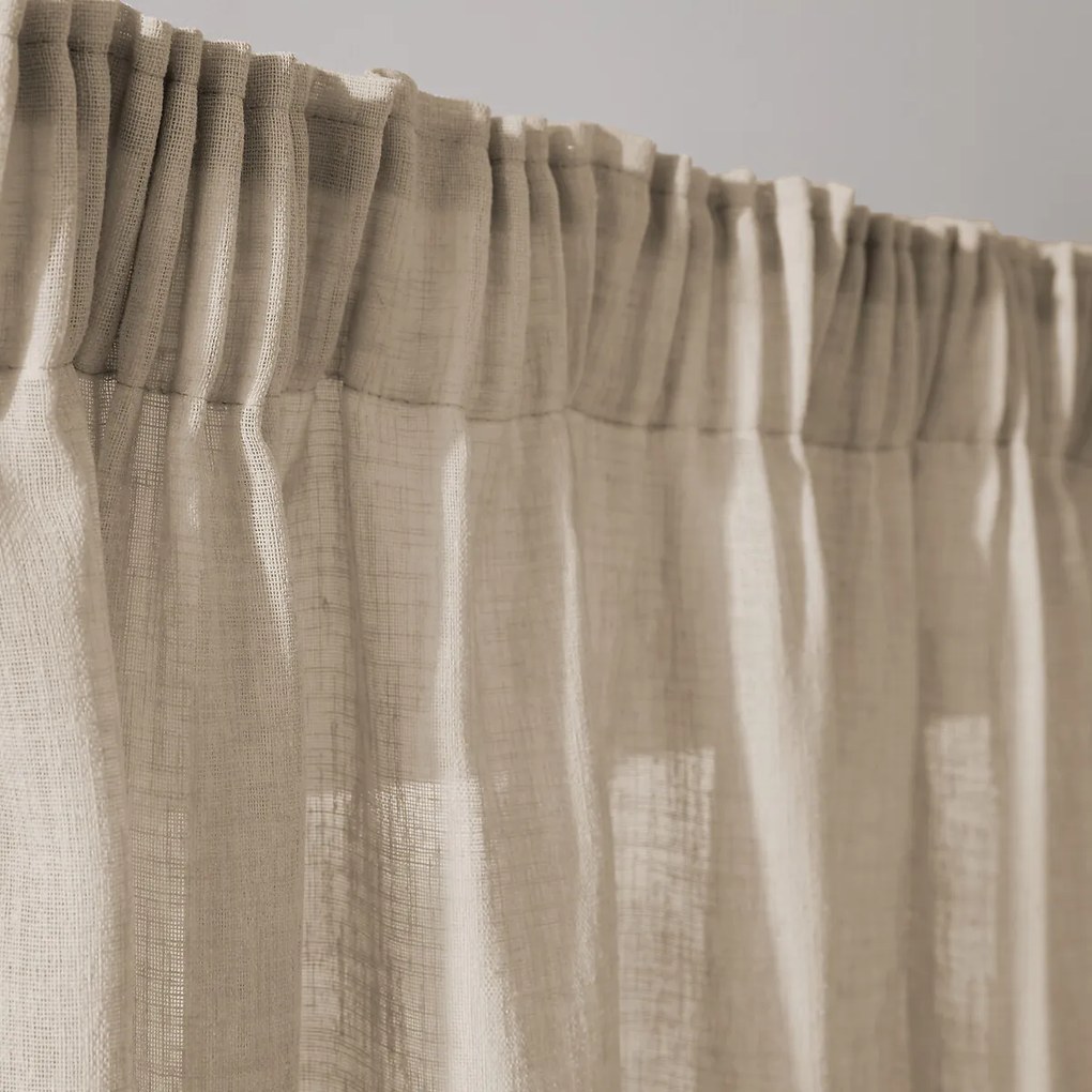 Radiatorgordijn met aangerimpelde bies en golf, NYONG