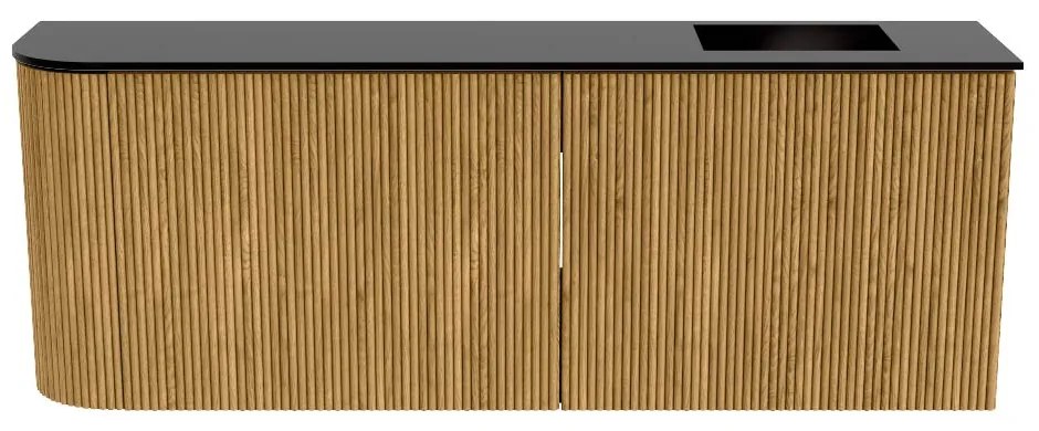 Mondiaz Joya 110cm toiletmeubel ronding links oak met wastafel faye rechts zonder kraangat urban