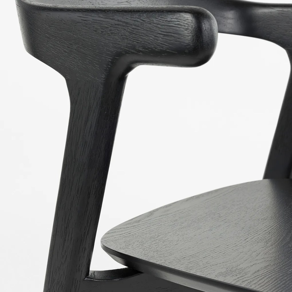 Zuiver Northwood Black Houten Eetkamerstoel Zwart Minimalistisch