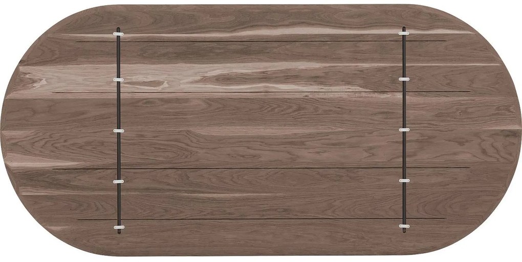 Goossens Excellent Eettafel Uniek, Semi rond 200 x 100 cm