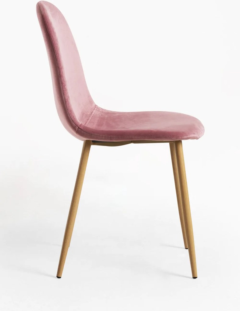 Set 4 Teok Fluwelen Stoelen