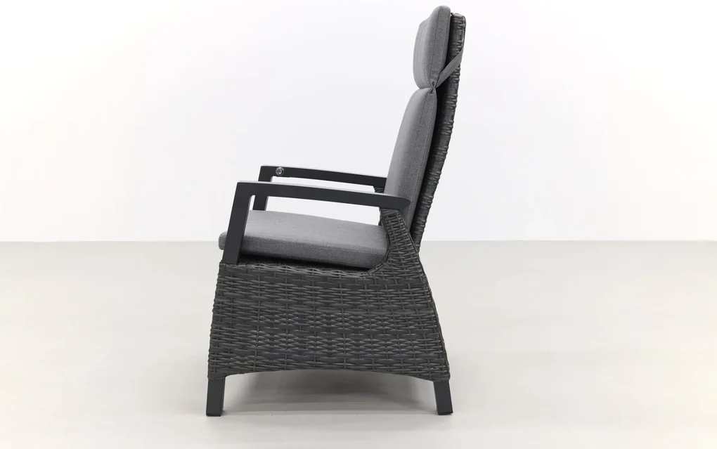 Darwin wicker verstelbare tuinstoel - antraciet