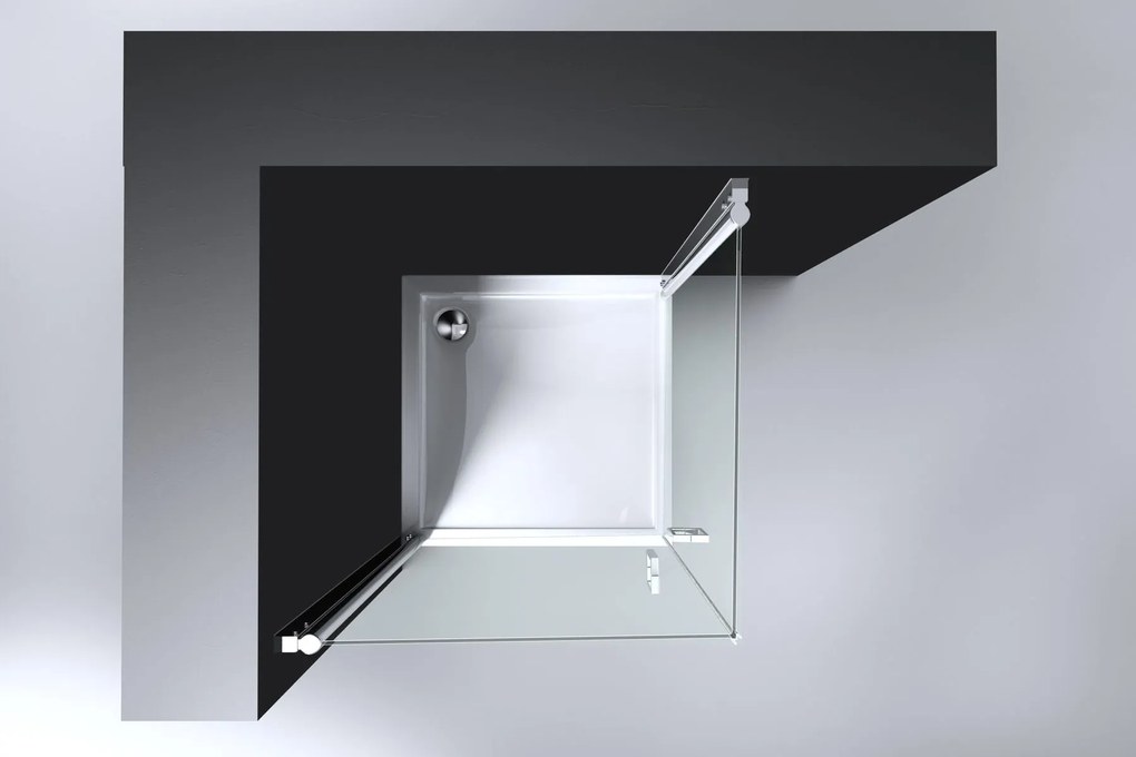 Best Design Arek vierkante douchecabine met 2 deuren 100x100cm anti-kalk