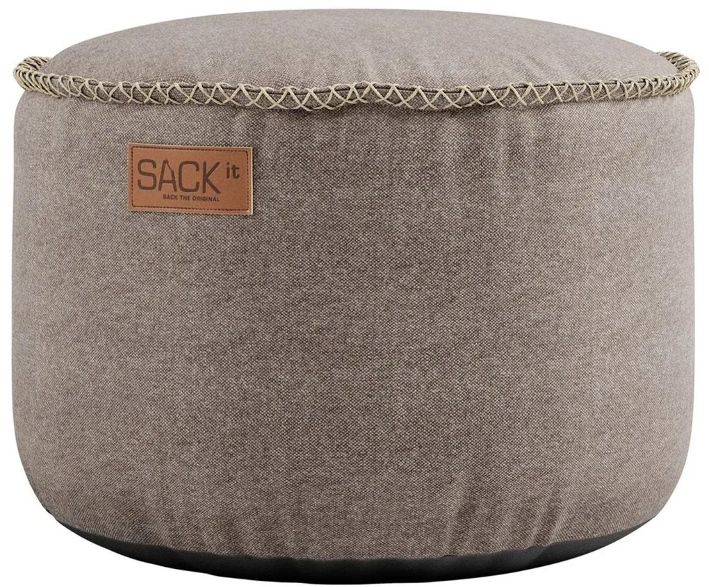 Canvas Lounge Chair & Pouf - Zand