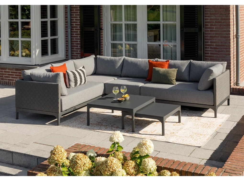 Exotan Domino - Hoek Loungeset - Stone Grey - Exotan