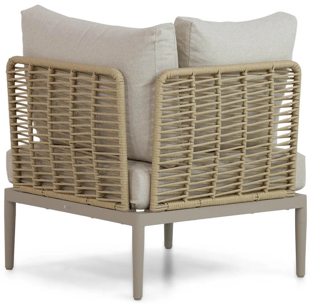 Hoek loungeset 5 personen Wicker/Aluminium/Aluminium/wicker Taupe  Coco Ibiza