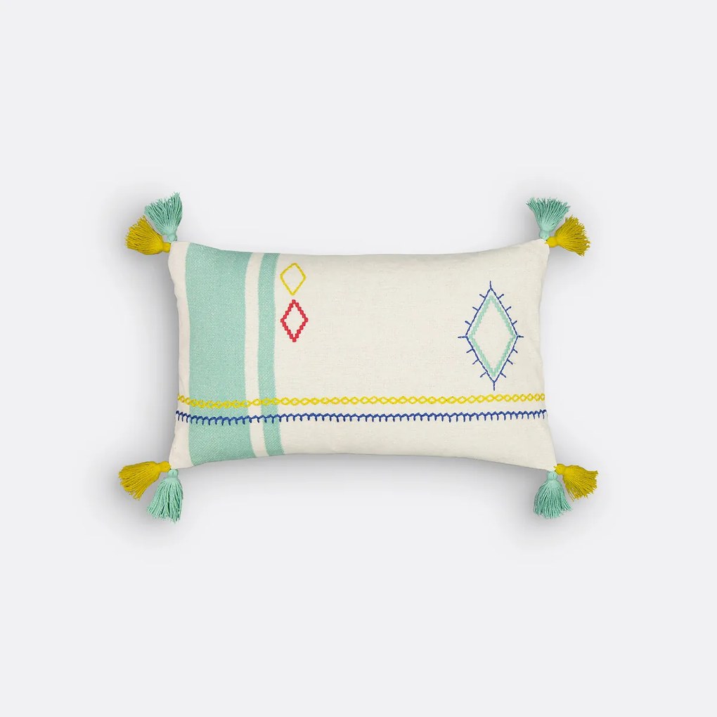 Rechthoekige kussenhoes in katoen, Sajia