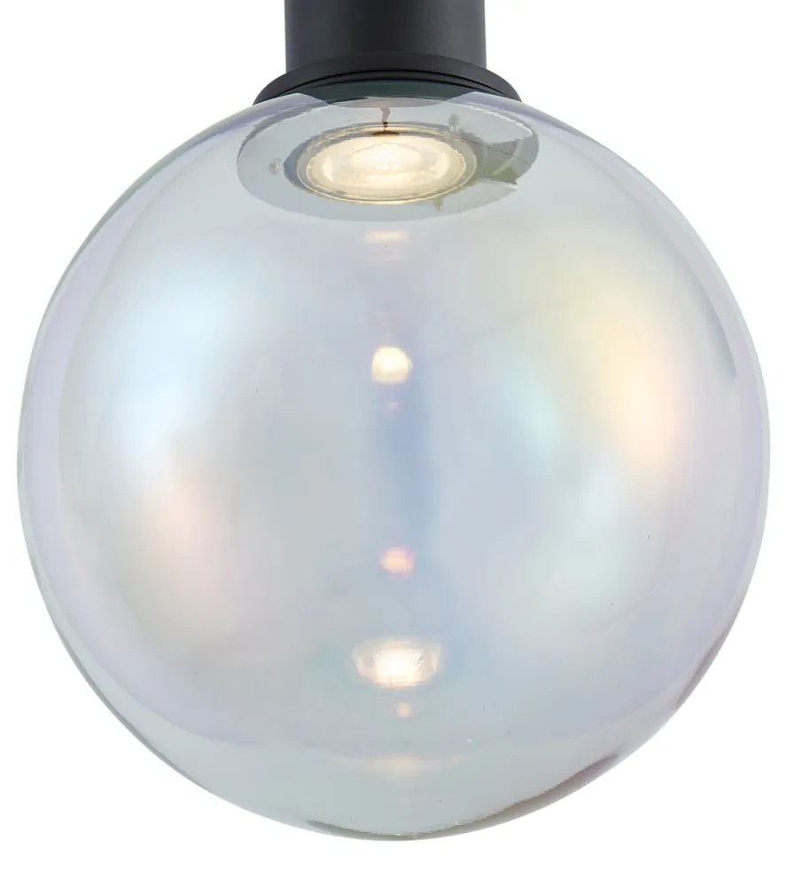 Design hanglamp zwart met regenboog glas 20cm - Mallon