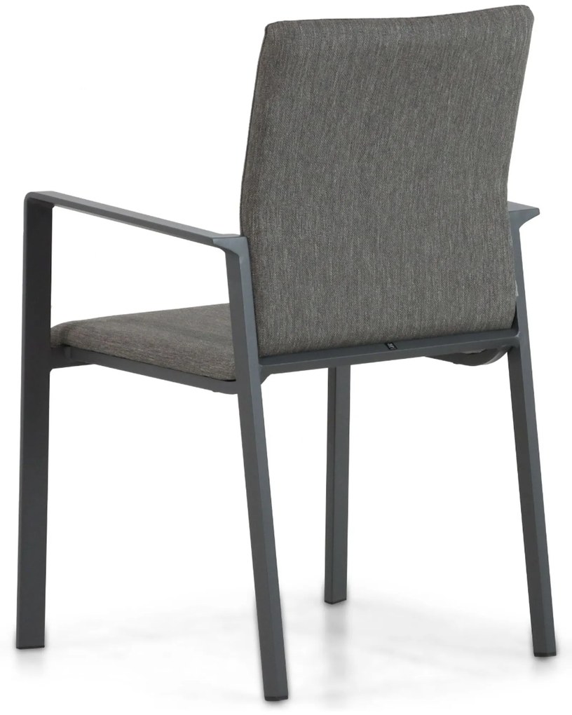 Tuinset 4 personen 90 cm Aluminium/textileen Grijs Lifestyle Garden Furniture Rome/Cesar