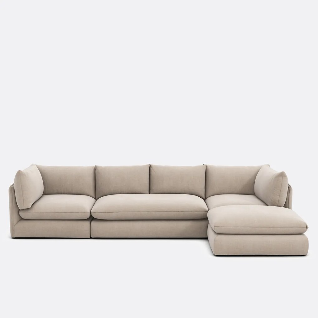 2-zits bankelement voor modulaire sofa, in gestructureerde stof, Malo