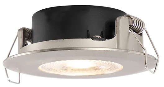 Buitenlamp LED Set van 5 inbouwspots zilver 3-staps dimbaar - Ulo Modern IP44 Buitenverlichting rond Lamp