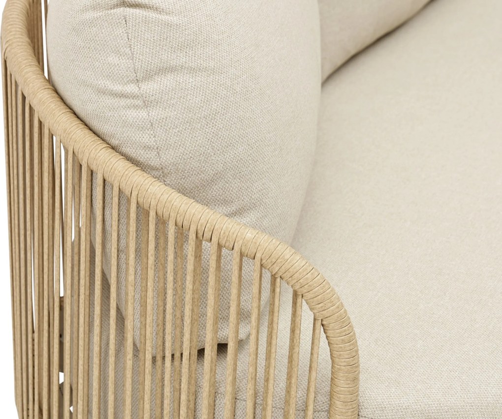 Stoel en Bank Loungeset 5 personen Rope Zand/Beige Coco Amici/Tivano