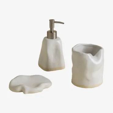 Tuvan Gres Badkamer Set Wit - Sklum