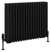 Eastbrook Rivassa 4 koloms radiator 80x60cm staal 1641W zwart mat